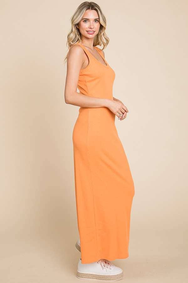 Scoop Neck Tank Maxi Dress