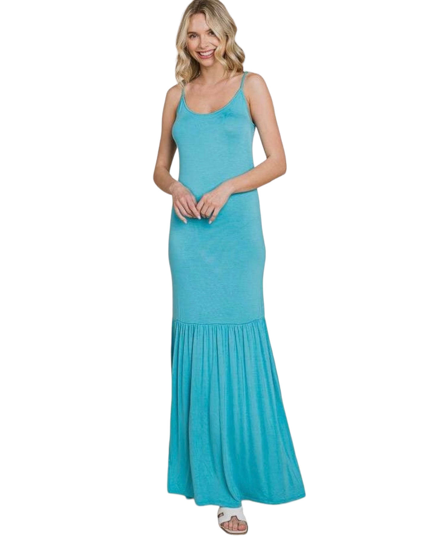 Aqua Maxi Dress - Only Size Large Left